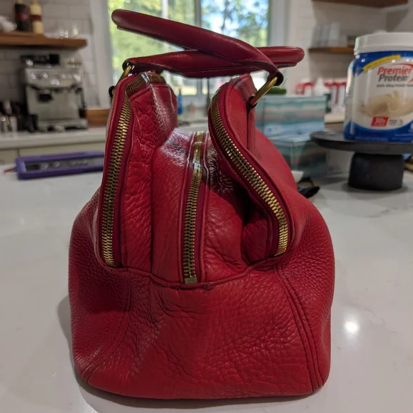 Large Red J.Crew Biennial Satchel - Picture 6 of 14